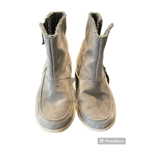 Sorel Women's Explorer Gray Zip Ankle Boots Waterproof Outdoor Comfort Size 6 - Picture 1 of 12